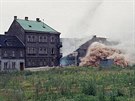 Odstel posledního domu tvrti Kramoly na Stekov v roce 1988
