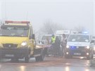 Mlha a namrzlá vozovka byly píinou tí dopravních nehod u Brandýsa nad Labem,...