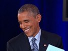 Barack Obama se smje v show Stephena Colberta.