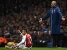 ALE TO SNAD NE!?! Kou� Arsenalu Arsene Wenger i jeho faulovaný sv��enec Alexis