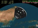 Pesn ve 3:33:33 ji chvíli letí návratový modul sám. Snímek z animace NASA...