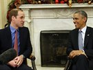Britský princ William a americký prezident Barack Obama (New York, 8. prosince...