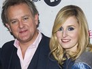 Hugh Bonneville a Laura Carmichaelová (New York, 8. prosince 2014)