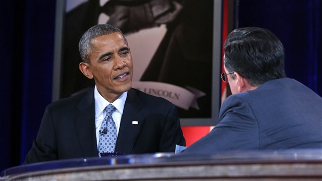 Barack Obama v poadu The Colbert Report (8. prosince 2014)