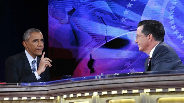 Barack Obama v poadu The Colbert Report (8. prosince 2014)