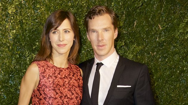 Benedict Cumberbatch se svou snoubenkou Sophi Hunterovou