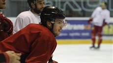 Tomáš Rachůnek na tréninku olomouckých hokejistů.