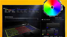 Software pro nastavení barev podsvětlení klávesnice.