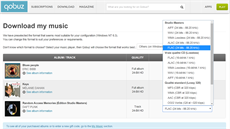 On-line hudební obchod Qobuz nabízí řadu formátů, ve kterých si zakoupenou...