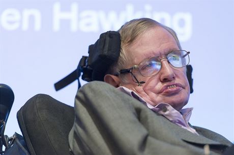 Stephen Hawking ovládá poíta pomocí pohyb tváe.