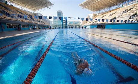 Olympijský bazén v Riu de Janeiro.