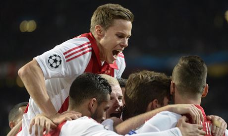Radost fotbalist Ajaxu Amsterdam (ilustraní foto).