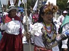 V Peru se bhem celé konference demonstrovalo za sníení emise skleníkových...