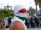 Protesty v mexickém mst Chilpancingo (14. prosince 2014)