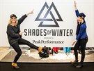Extrémní lyžařky Sandra Lahnsteinerová a Matilda Rapaportová při představení...
