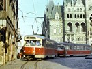 Do roku 1984 jezdily tramvaje dnení Moskevskou ulicí a pokraovaly na Lidové...