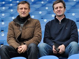 Ji Kotrba (vlevo) a Josef Csaplr, nov treni fotbalist Liberce.