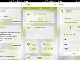 etina v aplikaci GetFit je obas problm.