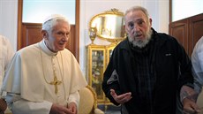 Pape Benedikt XVI. a Fidel Castro se v roce 2012 setkali v Havan.