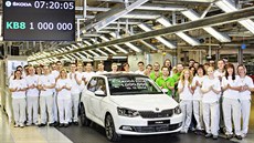 Jubilejní miliontý v�z fabia ve �kod� Auto.