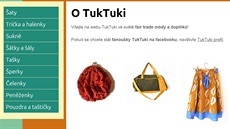 TuKTuki nabízí fair trade obleení i doplky z Afriky i z Asie.