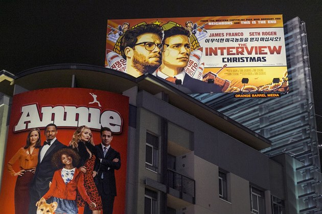 Reklama na film The Interview v Los Angeles (17. prosince 2014)