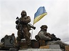 Ukrajintí vojáci nedaleko Doncku (24. prosince 2012)