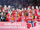 AMPIONKY. Norské házenkáky se zlatými medailemi z mistrovství Evropy.