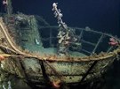 Potopená ponorka U-166 na zábrech podmoského robota