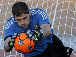 Iker Casillas na trninku Realu Madrid