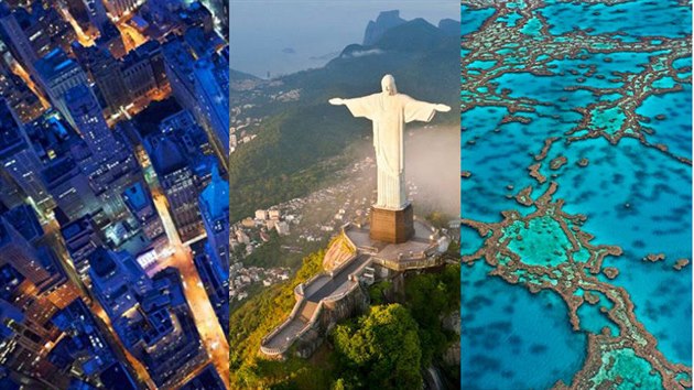New York, Rio de Janeiro nebo Velký bariérový útes jsou z vý�ky je�t� krásn�j�í.
