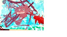 Chobotnice se kamarádí s krabem