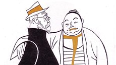 Mladý a starý Jan Werich podle Karla �mída