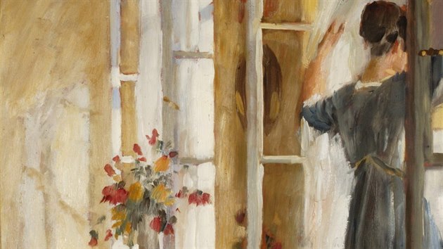 Jakub Obrovsk, U okna, 1917