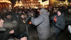Protest ruské opozice na Manéním námstí v Moskv. (30. prosince 2014)