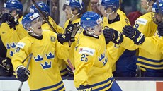 védtí mládenití reprezentanti Axel Holmström (25) a Oskar Lindblom (22)...