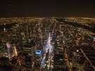 USA. New York - Times Square bhem oslav Silvestra z ptaí perspektivy.