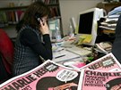 Redakce francouzského satirického týdeníku Charlie Hebdo na snímku z roku 2006.