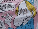 Poslední číslo týdeníku Charlie Hebdo má na obálce karikaturu spisovatele...