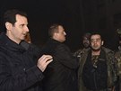 Syrský prezident Asad navtívil vojáky (31. prosince 2014).