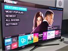 Základní rozhraní operačního systému Tizen na televizích Samsung spuštěné nad...