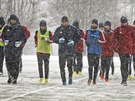 Fotbalisté Jihlavy zahájili zimní pípravu v mrazivém poasí.