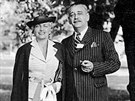Rudolf Jelnek, syn zakladatele likrky, s manelkou Irenou.