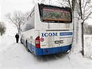 Nehoda autobusu v pondlí 5.ledna u Vniky na Jihlavsku.