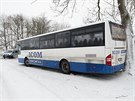 Nehoda autobusu v pondlí 5.ledna u Vniky na Jihlavsku.