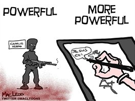 Reakce kreslířů na teroristický útok v redakci listu Charlie Hebdo