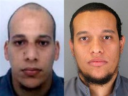 Francouzsk policie zvreejnila fotky Chrifa a Saida Kouachiho, kte jsou...