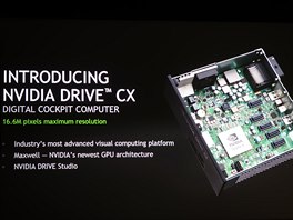 Jednotka NVidia Drive CK doke zsobovat napklad dva 4K a ty FullHD...