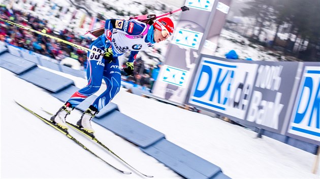 IVOTN JZDA. Veronika Vtkov svit pro prvenstv pi sprintu v Oberhofu.