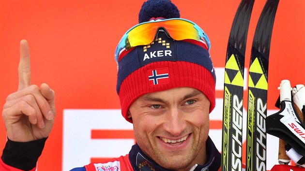 Petter Northug po vtzstv ve druh etap Tour de Ski.